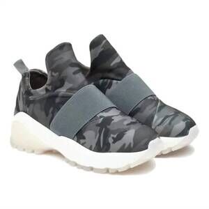 NEW J/SLIDES women's manic lycra sneaker in camo